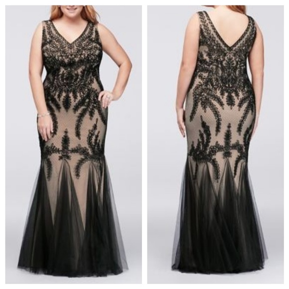 Betsy & Adam Dresses & Skirts - Betsy & Adam Soutache Godet Gown